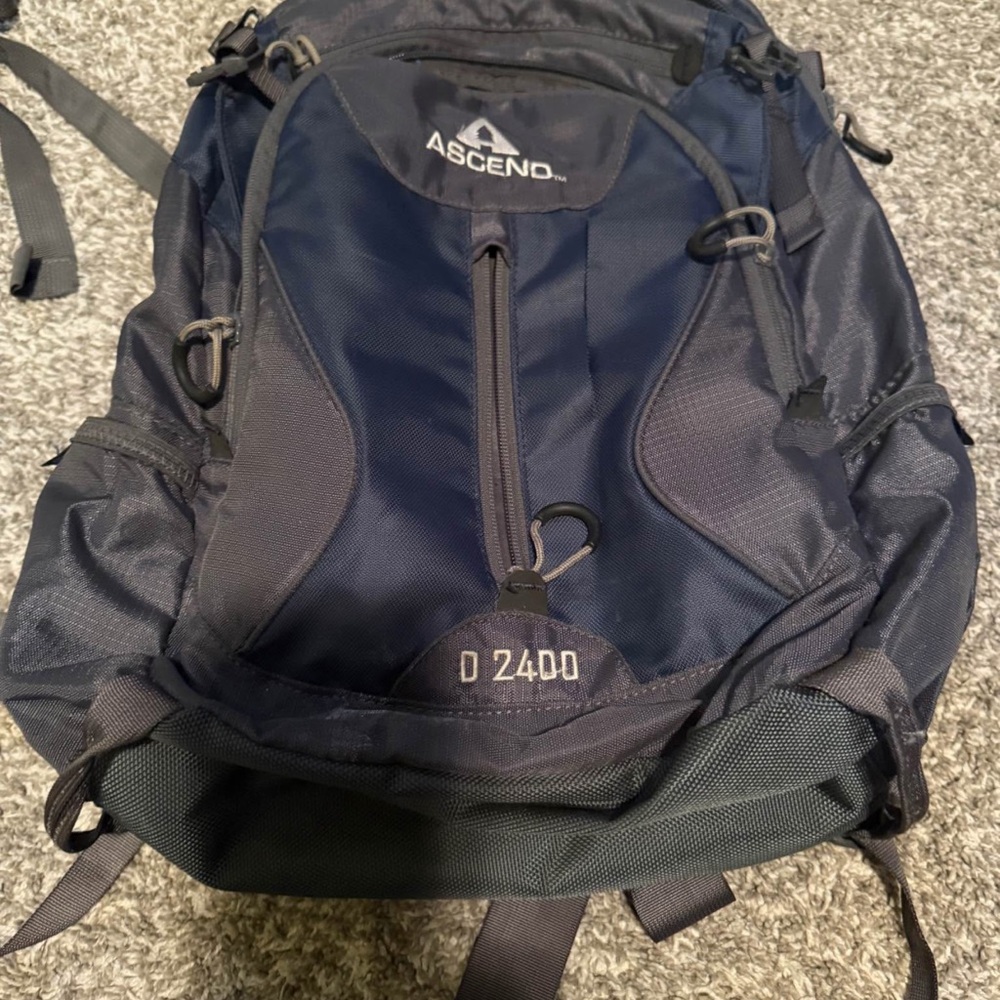 Ascend Blue and Gray Sporty Backpack with Durable Design
